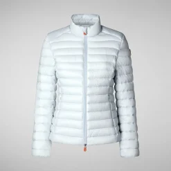 Piumini Animal-Free^Save The Duck Piumino Animal Free Donna Carly Grigio Ghiaccio