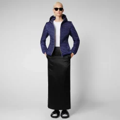 Piumini Animal-Free^Save The Duck Piumino Animal Free Donna Alexa Blu Navy