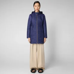 Piumini Animal-Free^Save The Duck Piumino Animal Free Donna Megs Blu Navy
