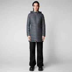 Piumini Animal-Free^Save The Duck Piumino Animal Free Donna Bryanna Grigio Tempesta