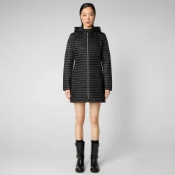 Piumini Animal-Free^Save The Duck Piumino Animal Free Donna Megs Nero