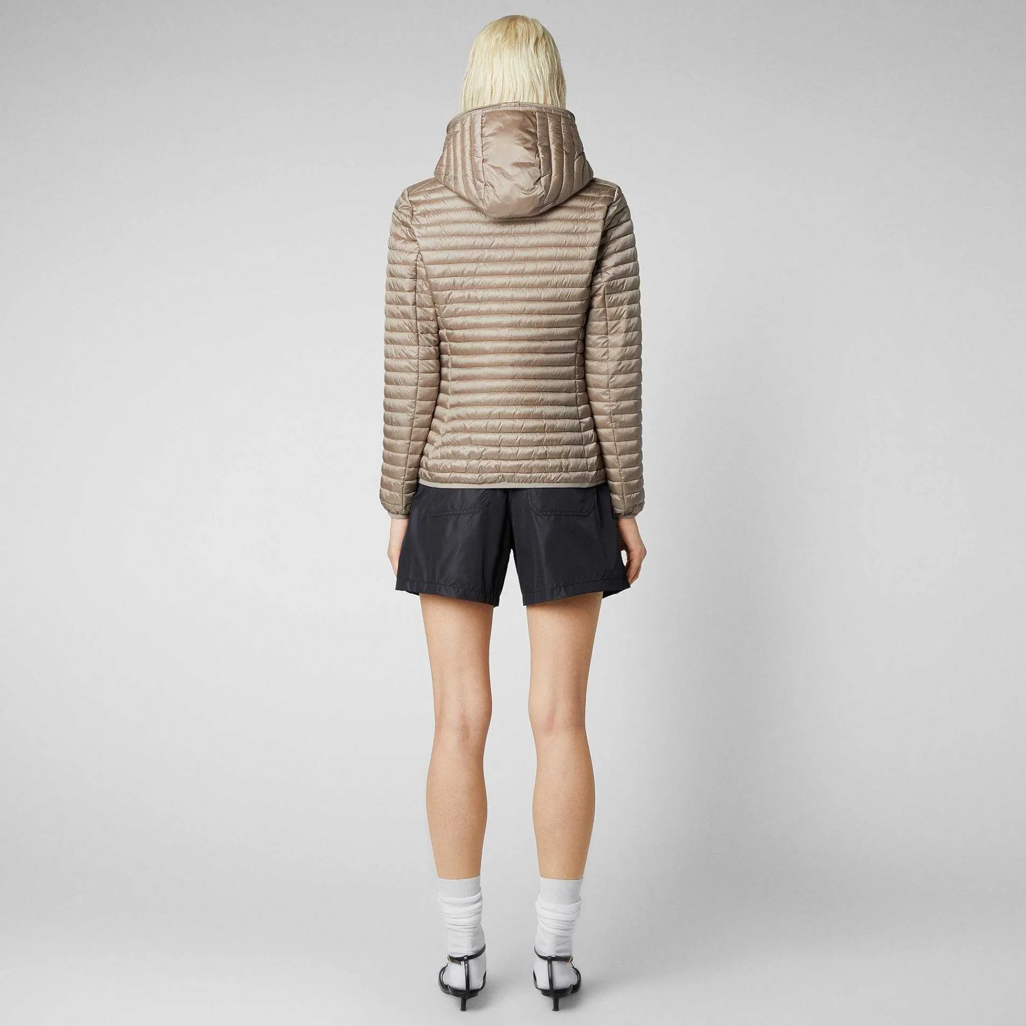 Piumini Animal-Free^Save The Duck Piumino Animal Free Donna Alexa Grigio Perla