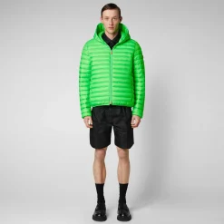 Piumini Animal-Free^Save The Duck Piumino Animal Free Uomo Helios Verde Fluo