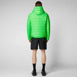 Piumini Animal-Free^Save The Duck Piumino Animal Free Uomo Helios Verde Fluo