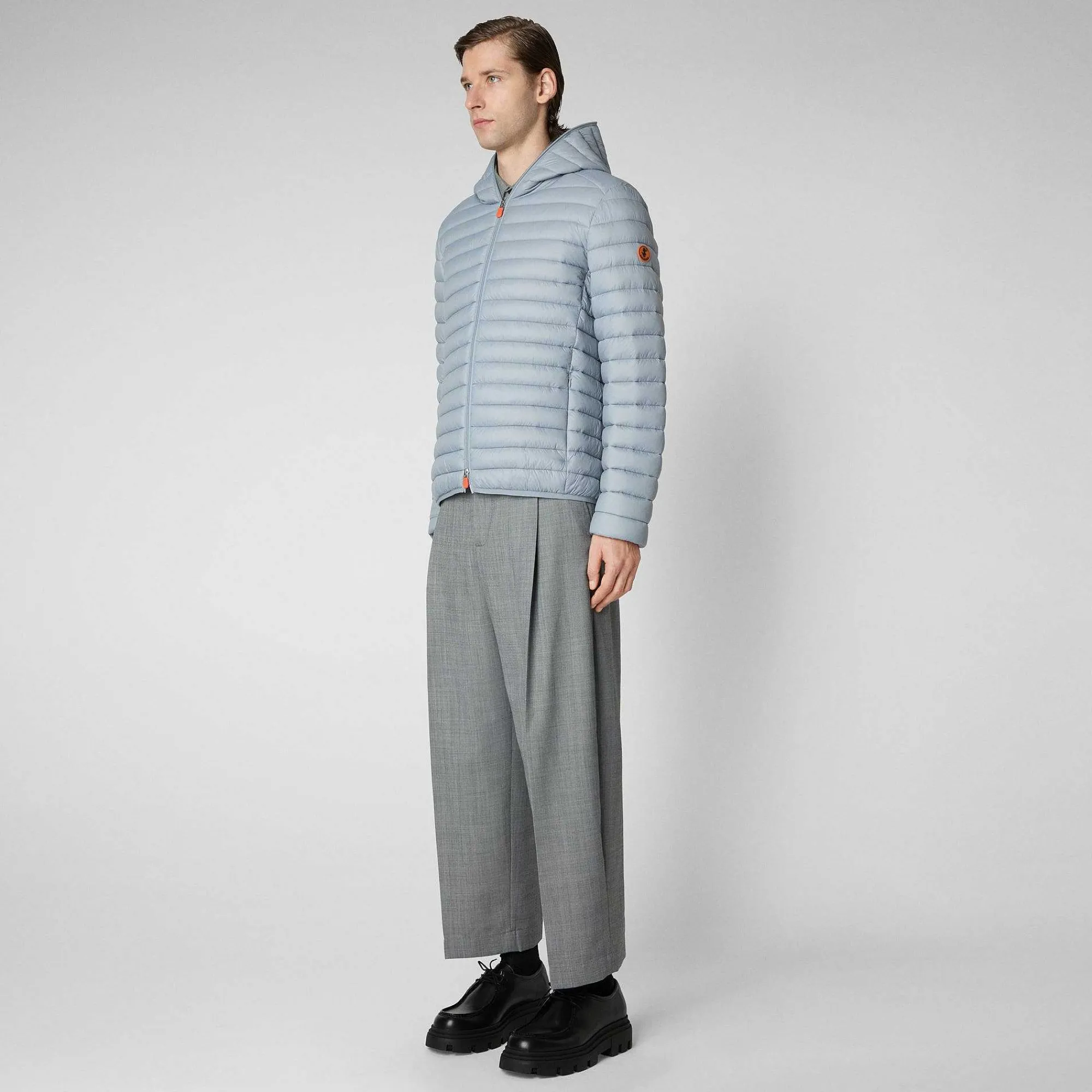 Piumini Animal-Free^Save The Duck Piumino Animal Free Uomo Donald Grigio Ardesia Chiaro