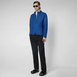 Piumini Animal-Free^Save The Duck Piumino Animal Free Uomo Cole Blu Oceano