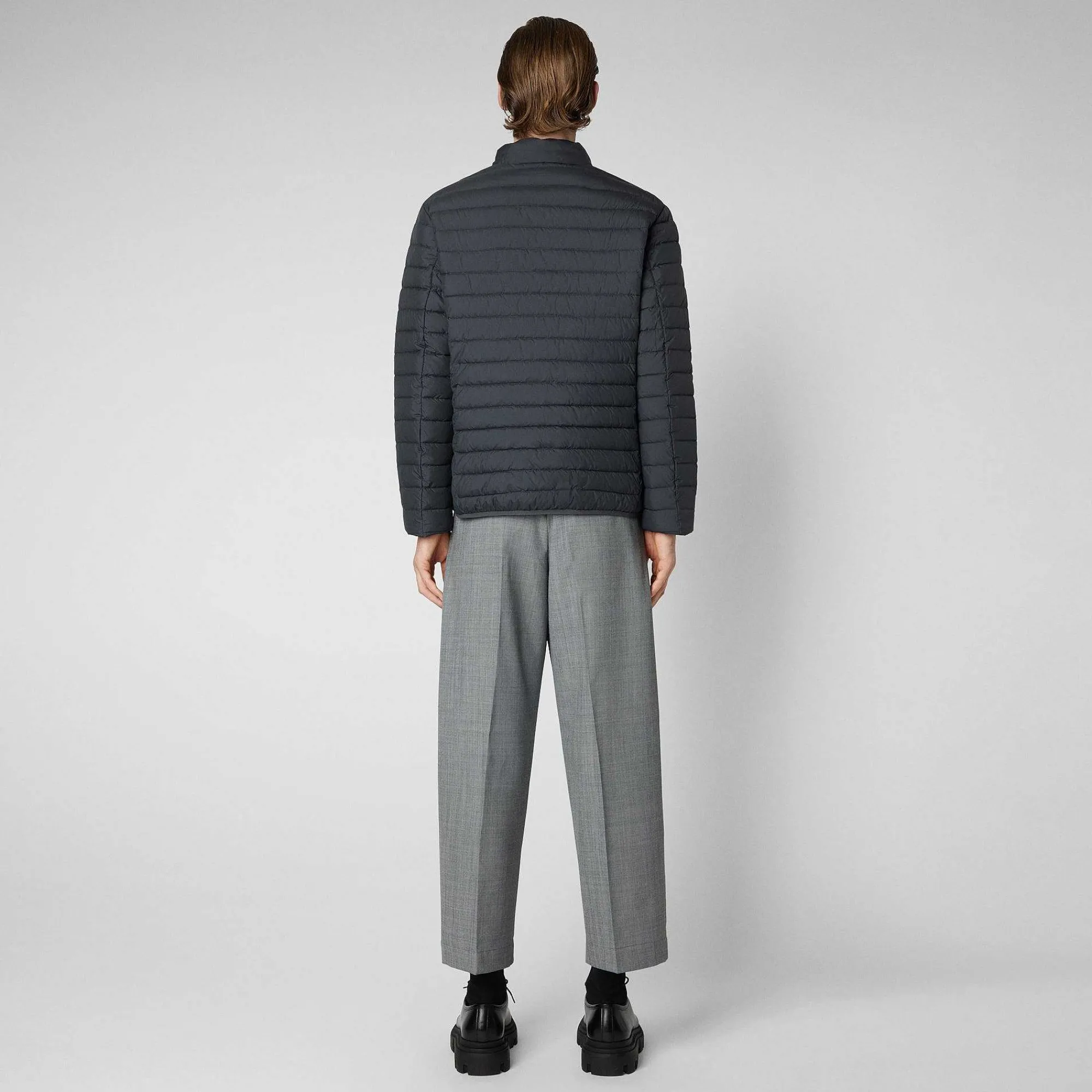 Piumini Animal-Free^Save The Duck Piumino Animal Free Uomo Cole Grigio Tempesta