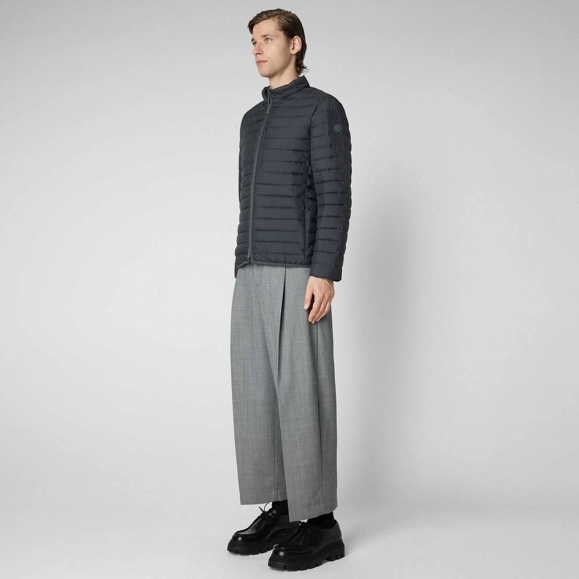 Piumini Animal-Free^Save The Duck Piumino Animal Free Uomo Cole Grigio Tempesta