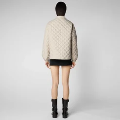 Piumini Animal-Free^Save The Duck Piumino Animal-Free Donna Vesper Beige Chiaro