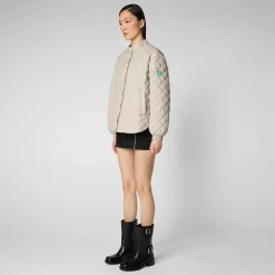 Piumini Animal-Free^Save The Duck Piumino Animal-Free Donna Vesper Beige Chiaro