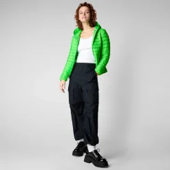 Piumini Animal-Free^Save The Duck Piumino Animal-Free Donna Kyla Verde Fluo
