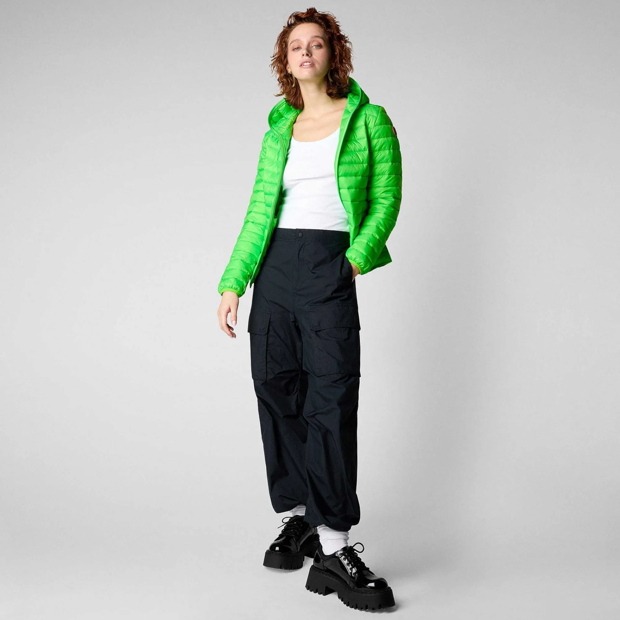 Piumini Animal-Free^Save The Duck Piumino Animal-Free Donna Kyla Verde Fluo