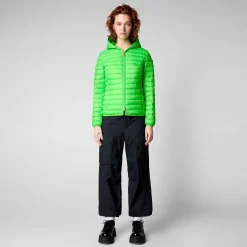 Piumini Animal-Free^Save The Duck Piumino Animal-Free Donna Kyla Verde Fluo