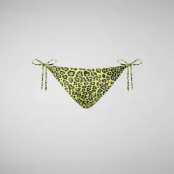 Costumi Da Bagno^Save The Duck Slip Bikini Regolabile Donna Wiria In Giallo Leopardo