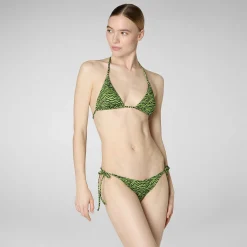 Costumi Da Bagno^Save The Duck Top Bikini A Triangolo Donna Xara Tiger Green