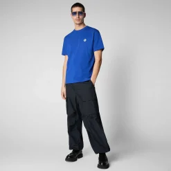 Magliette & Felpe^Save The Duck T-Shirt Uomo Caius Blu Elettrico