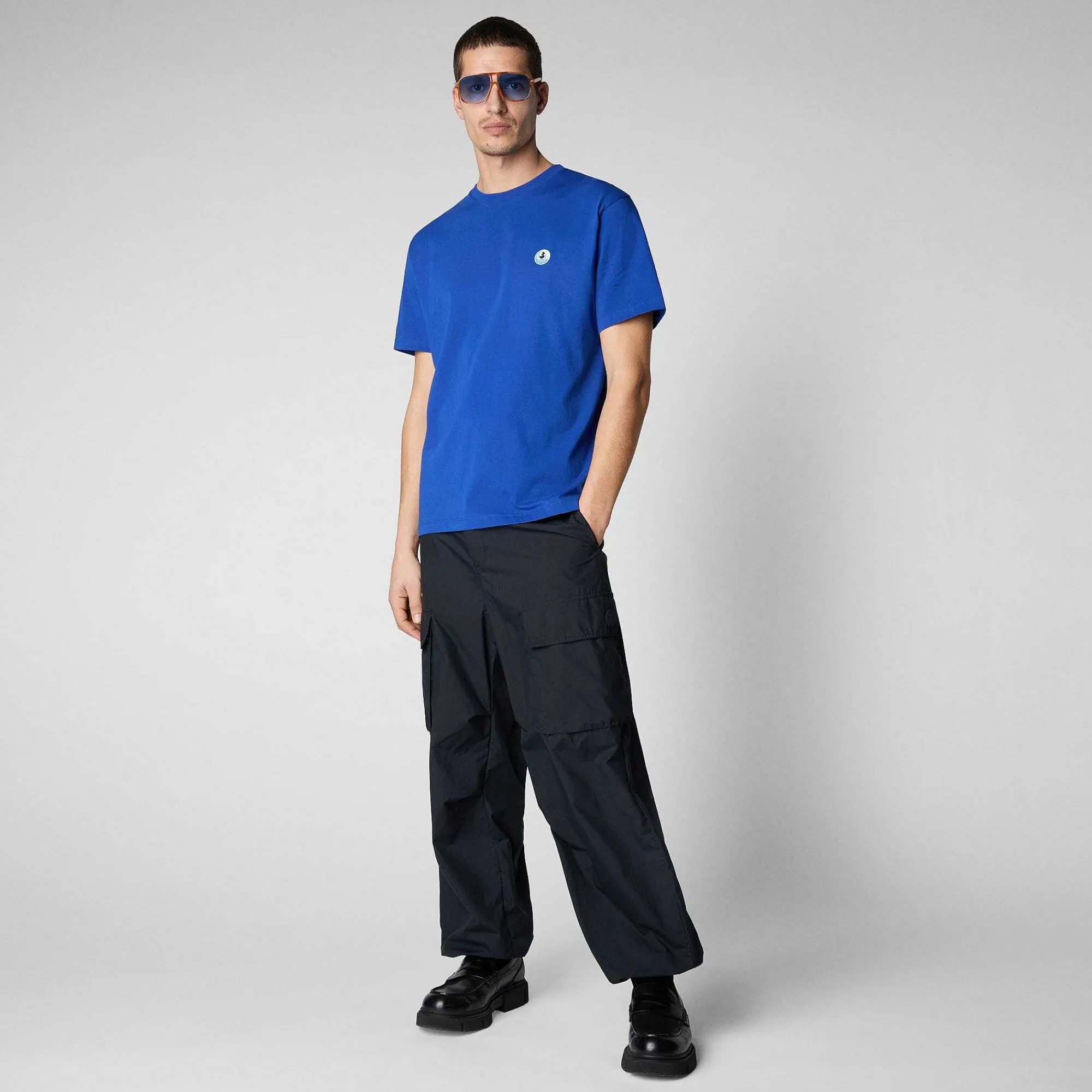 Magliette & Felpe^Save The Duck T-Shirt Uomo Caius Blu Elettrico
