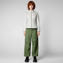 Piumini Animal-Free^Save The Duck Woman'S Animal Puffer Andreina Grigio Nebbia